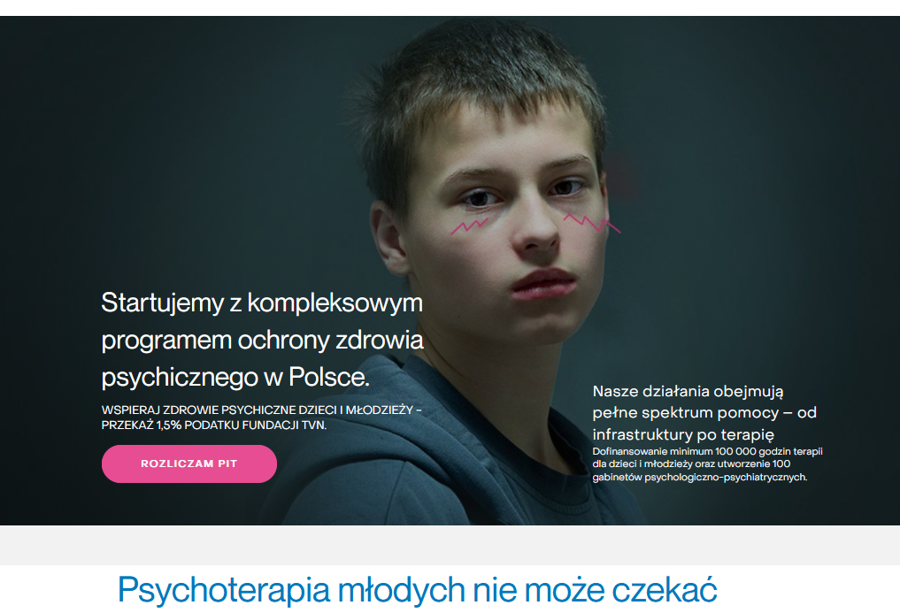 Fundacja TVN-plakat informacyjny